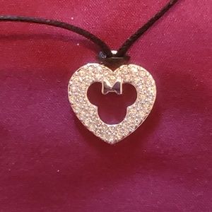 Swavorski Disney Minnie heart pendant necklace